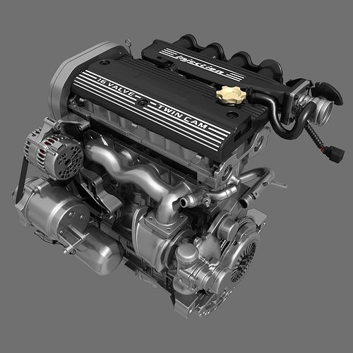3d model of car engine